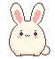 The bunny glancing to the side
