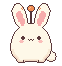 The bunny in robot mode, its antenna light blinking